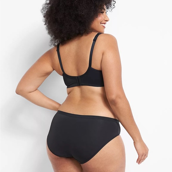 Cacique NEW Smooth Lightly Lined Balconette Bra Black Size 52DDD 52F Sexy - Picture 2 of 7